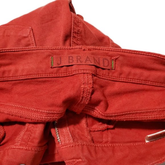 J Brand Women's Skinny Leg 811K120 Mid Rise Jeans in Blood Orange, Size 25 - Picture 4 of 15
